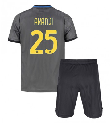Inter Milan Manuel Akanji #25 Tredjetrøje Børn 2026-27 Kortærmet (+ Korte bukser)